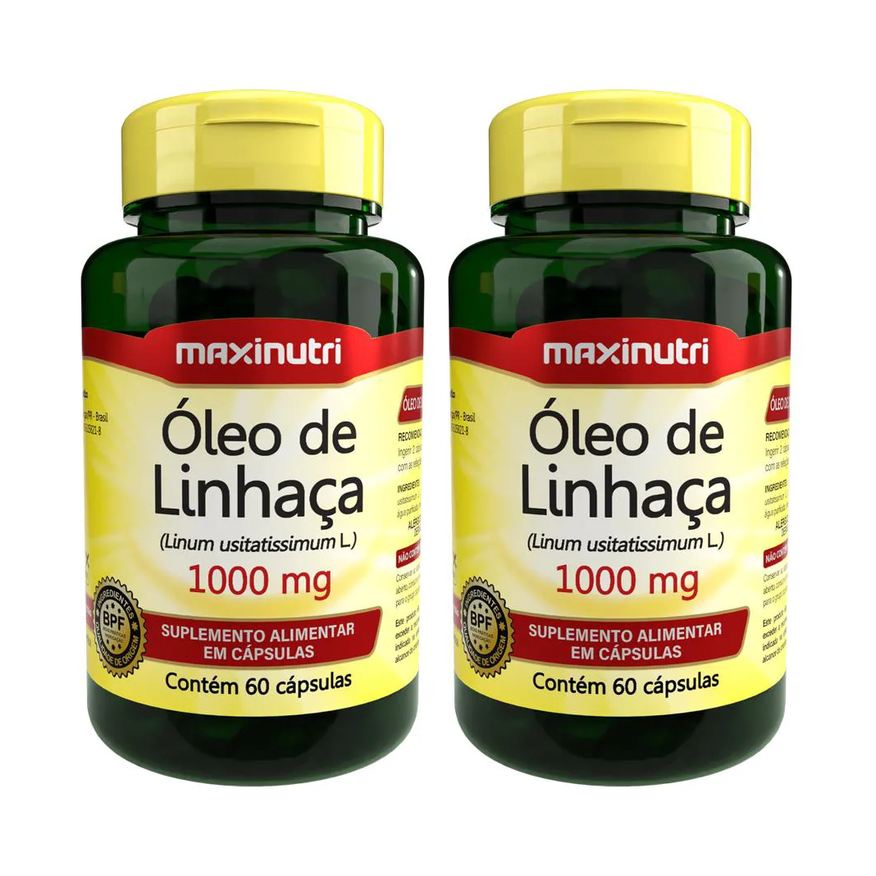MAXINUTRI KIT 2 ÓLEO DE LINHAçA 60 CAPSULAS 1000mg