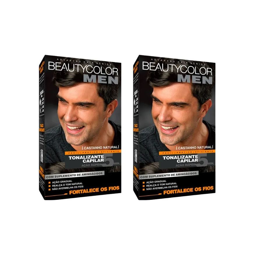 Natura Coloraçao Beauty Color Men Castanho Natural - Kit C / 2un