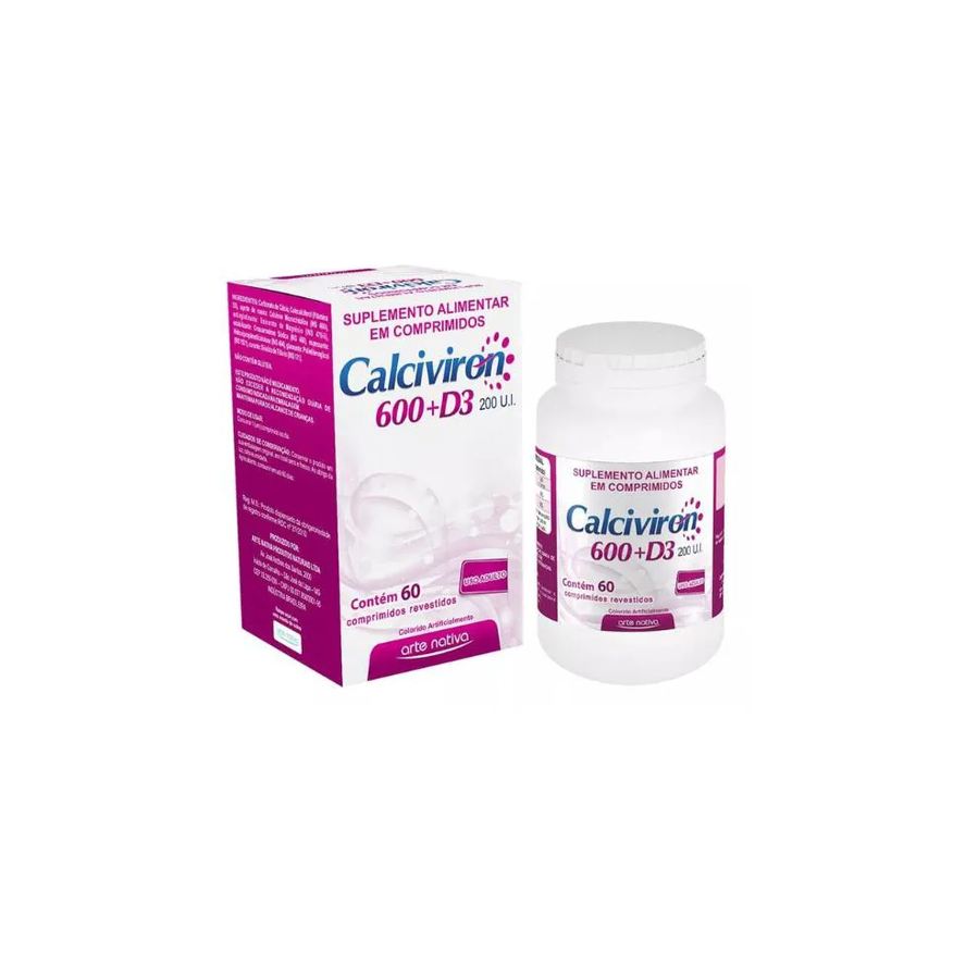 Arte Nativa Vitamina Calciviron Cálcio 600mg+d3 60 Cpr