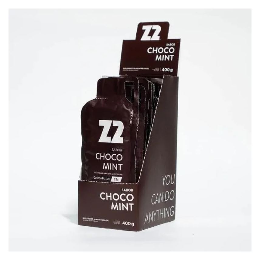 Z2 Foods Energy Gel Z2+ (display 10 Sachês 40g) - Sabor: Choco Mint