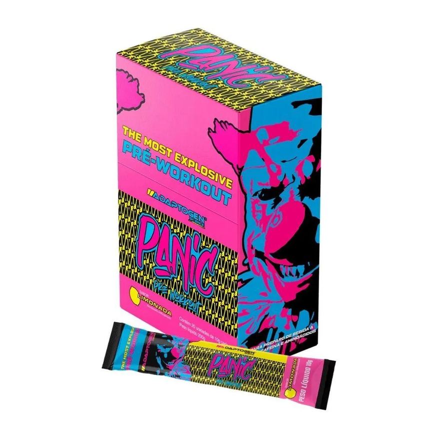 Adaptogen Science Panic Pré Treino (display 20 Unid. de 10g) - Sabor: Limonada