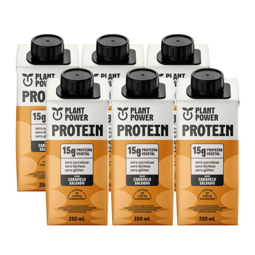 Plant Power 6x Bebida Vegetal 15g Protein Caramelo Salgado 250ml