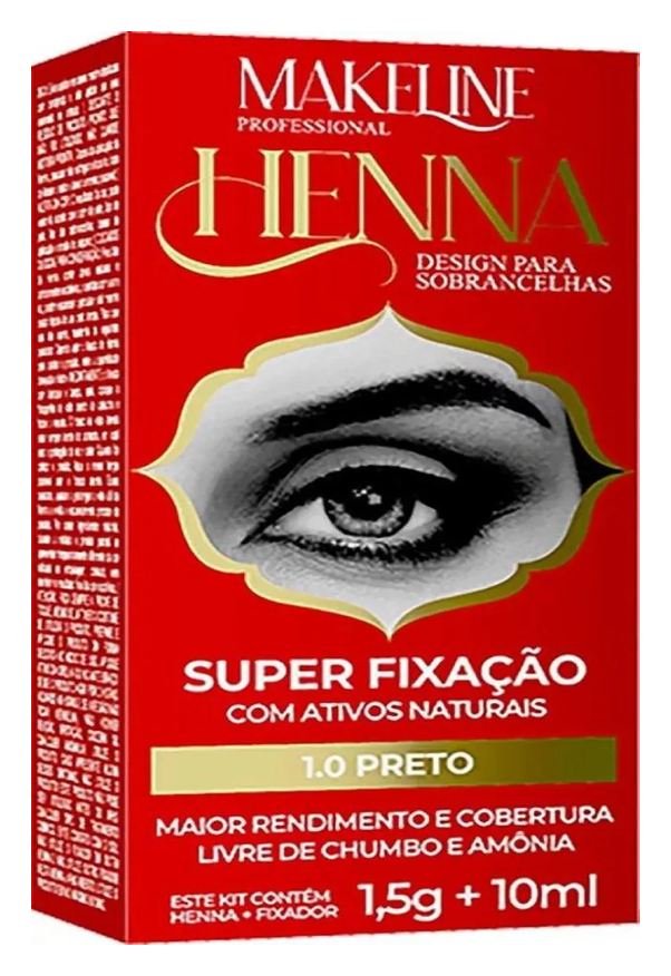 Makeline Henna para Sobrancelhas 1,5g 1.0 Preto