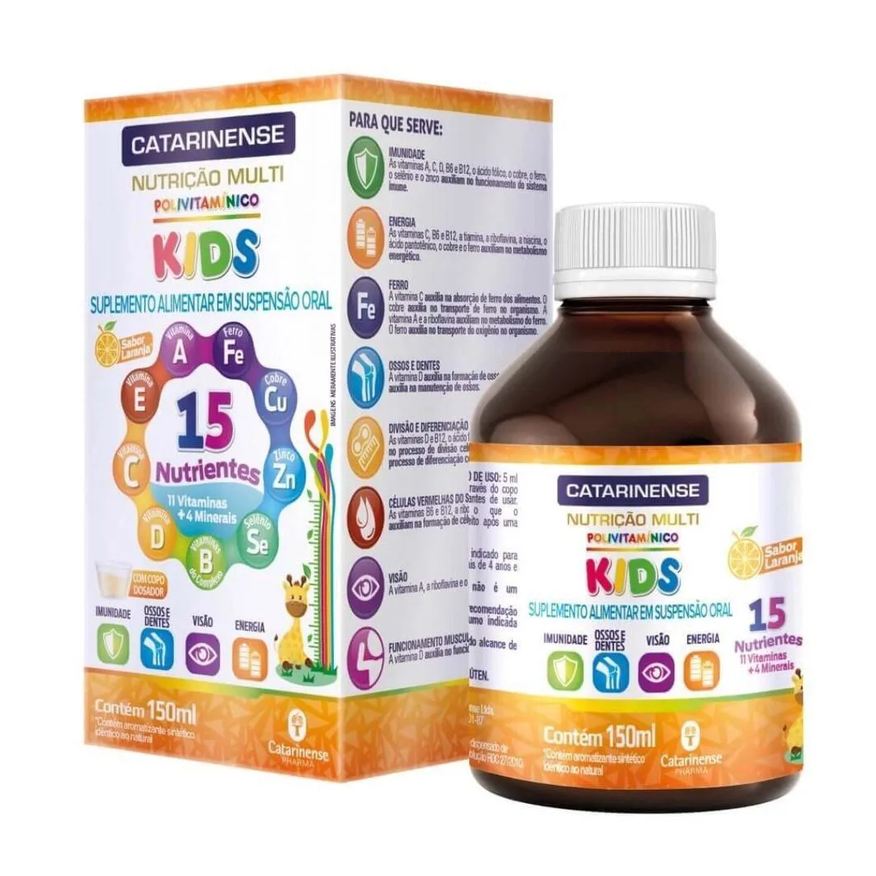 Catarinense Polivitaminico Kids Multi 150ml Sabor Laranja