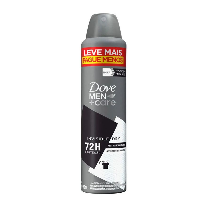 Dove Men Desodorante Antitranspirante Aerosol +Care Invisible Dry 48h 250ml