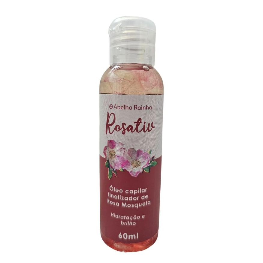 Abelha Rainha Óleo Capilar Finalizador de Rosa Mosqueta Hidratação e Brilho Rosativ 60ml
