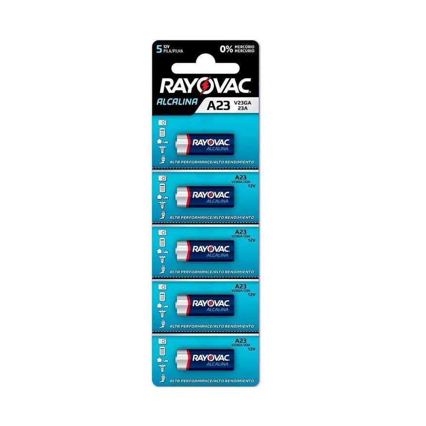 Rayovac Pilha Alcalina V23ga-5 12v - Embalagem C/ 5 unidades