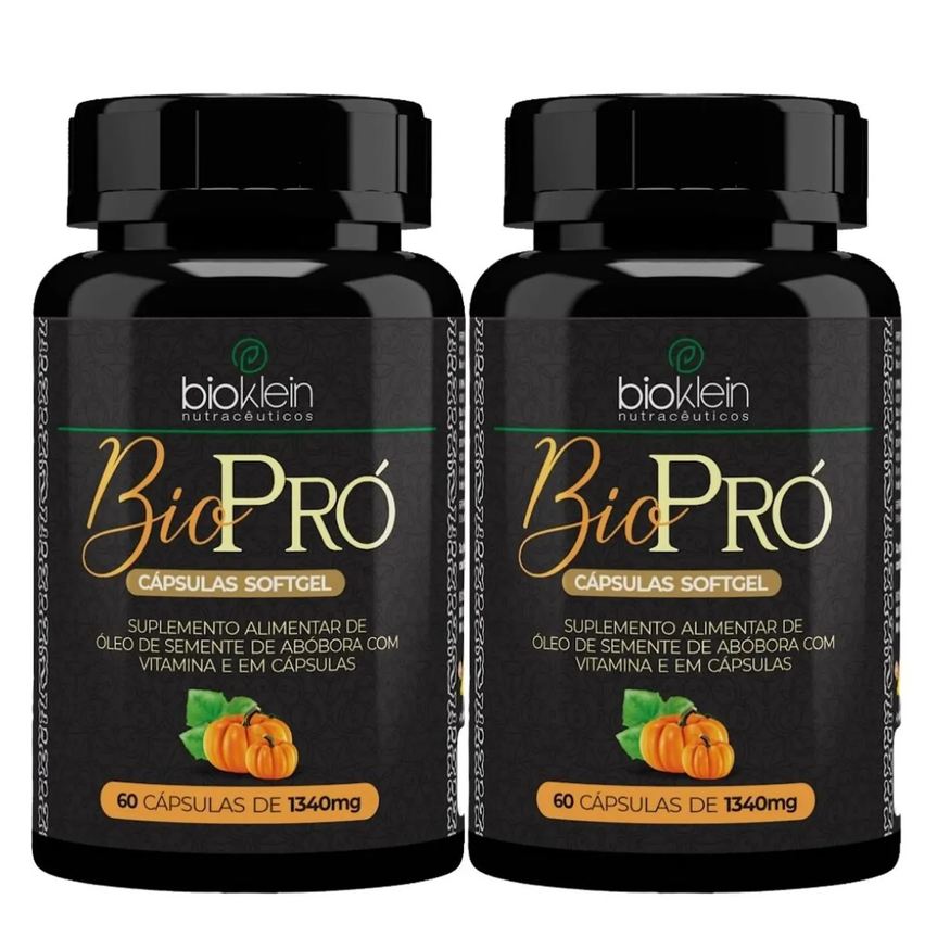 Bioklein Kit 2x Biopró (óleo de Semente de Abóbora + Vitamina E) 1340mg 60 Softgels