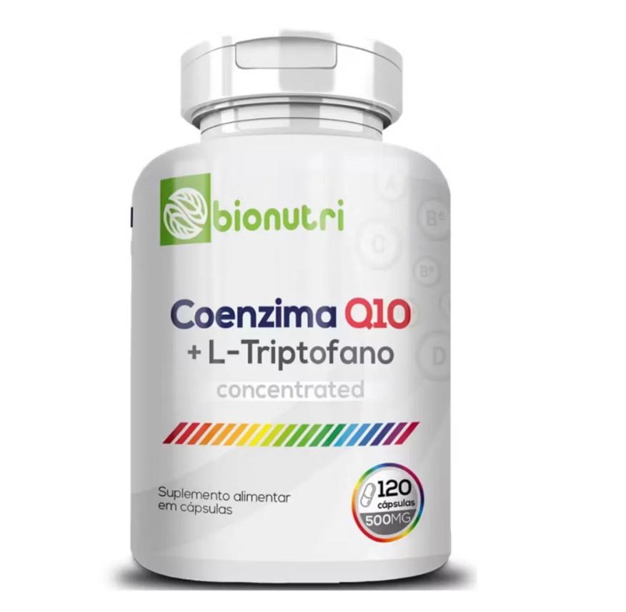 Bionutri Coenzima Q10 com L - Triptofano 500mg 120 cápsulas