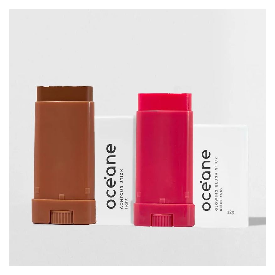 OCéANE KIT BLUSH EM BASTãO ROSA + CONTORNO EM BASTãO CLARO LIMITED (2 PRODUTOS)