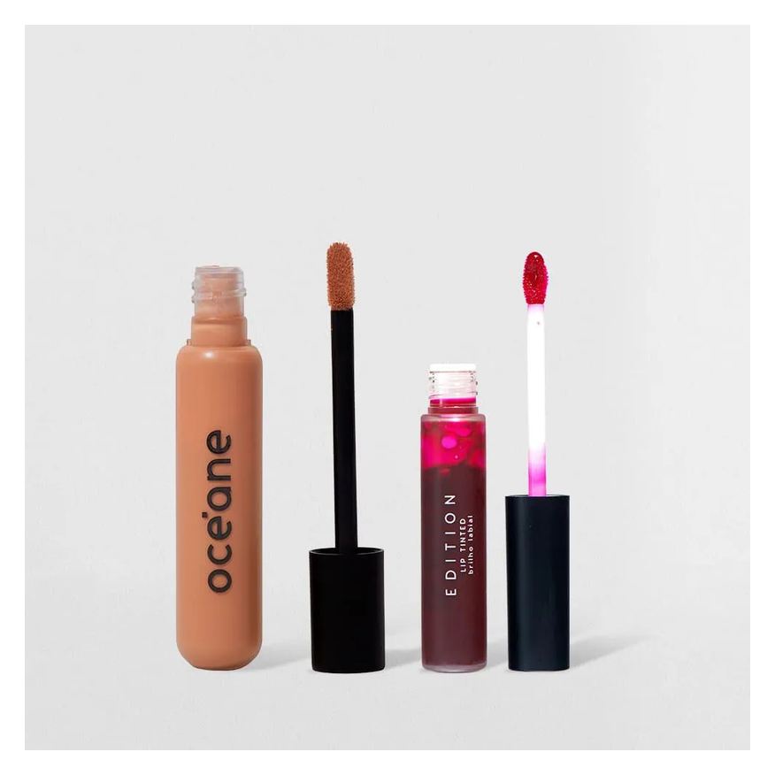 OCéANE KIT CORRETIVO LíQUIDO MEDIUM TAN + LIP TINT EDITION (2 PRODUTOS)