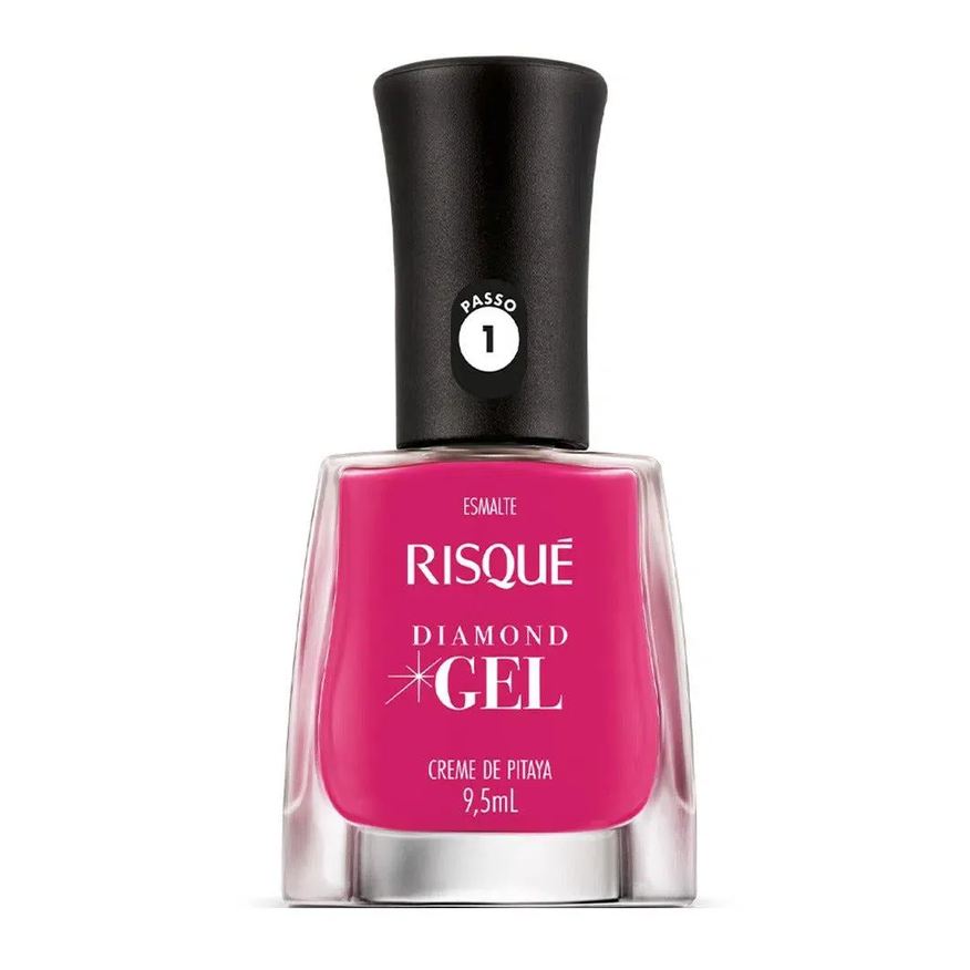Risqué Esmalte Diamond Gel Creme de Pitaya Rosa Cremoso 9,5ml