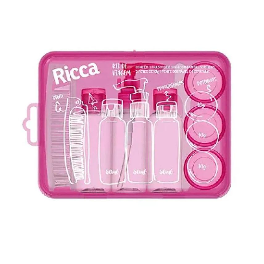 Ricca Kit Viagem Rosa