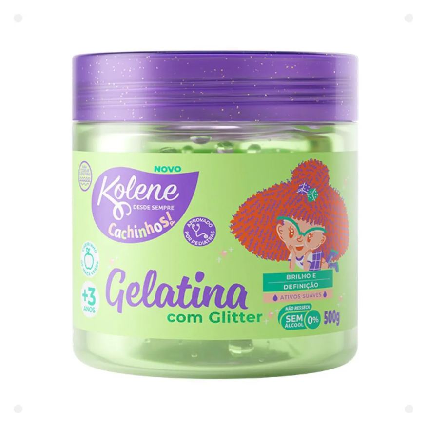 Kolene Gelatina Capilar com Glitter Cachinhos 500g