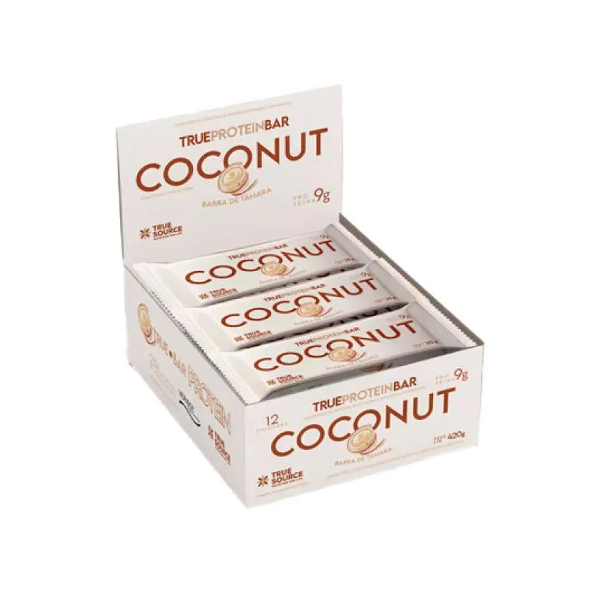 True Bar Protein Coconut 35g True Source 12 Unidades