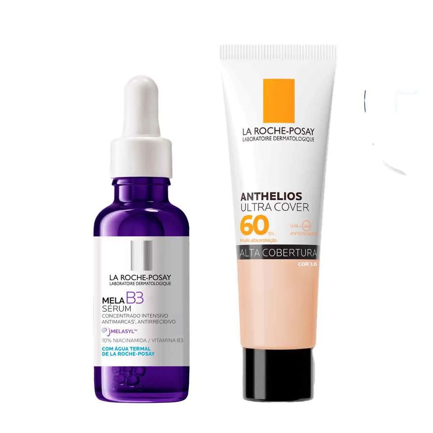 La Roche-Posay Kit Protetor Solar Facial La Roche Posay FPS 60 Anthelios Ultra Cover Cor 1.0 30g + Sérum Antimanchas B3 30ml