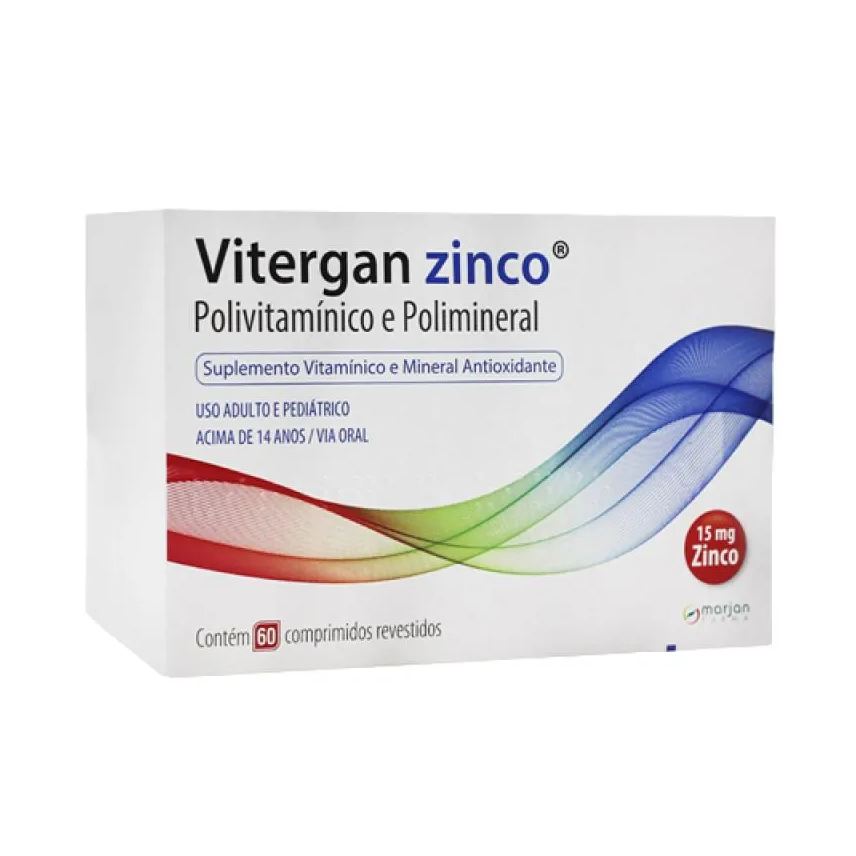 Marjan Suplemento Vitamina e Mineral Vitergan Zinco 60 Cpr