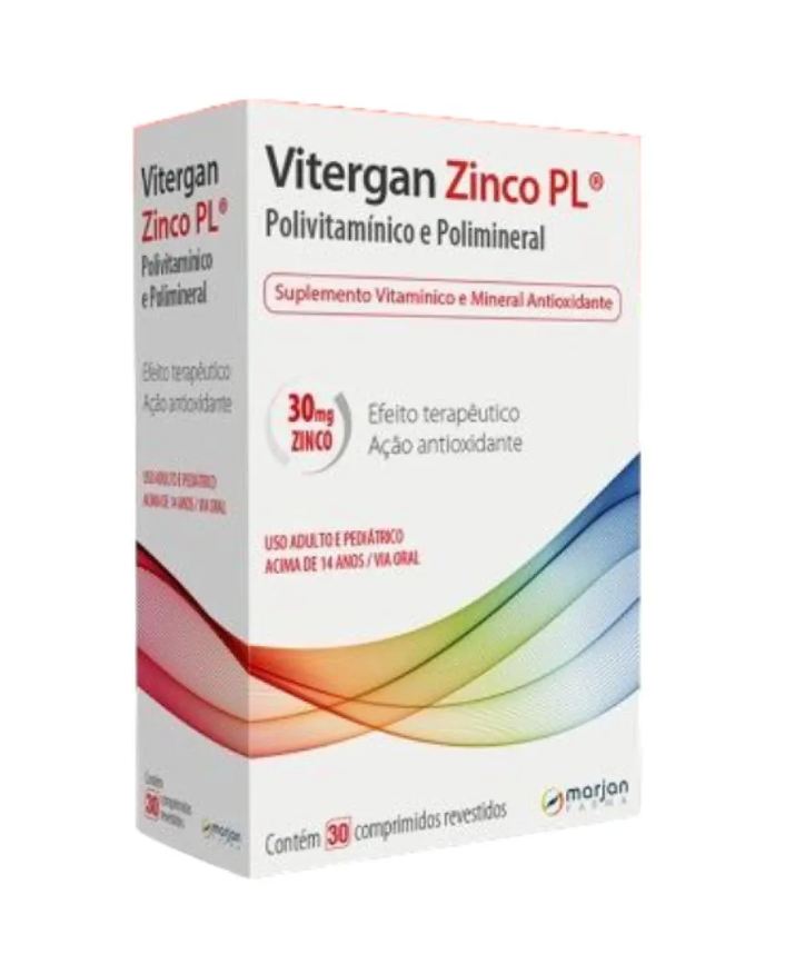 Marjan Vitamina Vitergan Zinco Pl 30mg Zinco 30 Cpr
