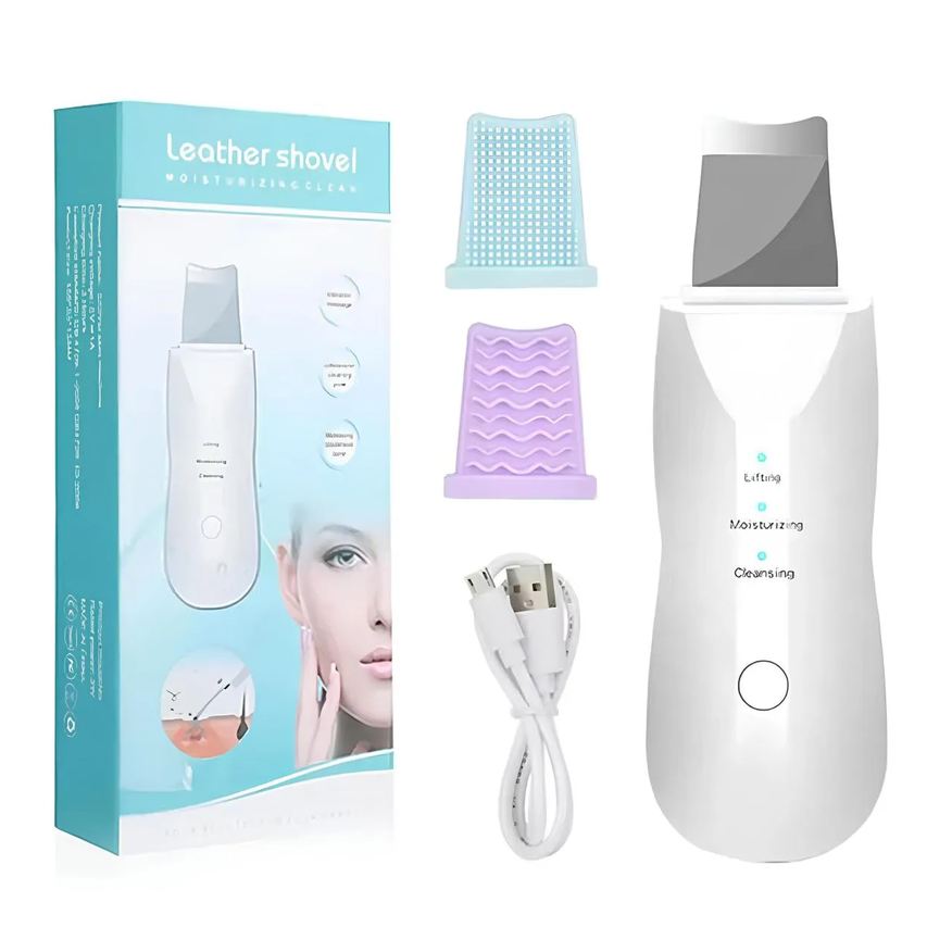 MS Fisio Aparelho De Peeling Esfoliante Ultrassônico Skincare Limpeza Facial