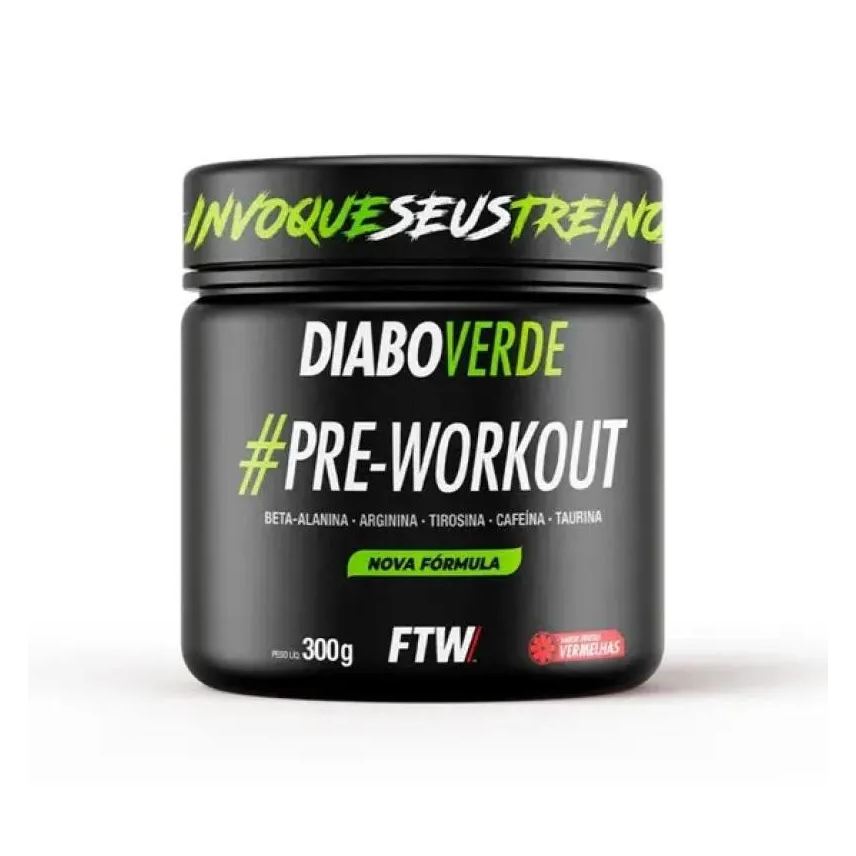 Ftw Sports Nutrition Diabo Verde Pre-workout (300g) - Sabor: Frutas Vermelhas