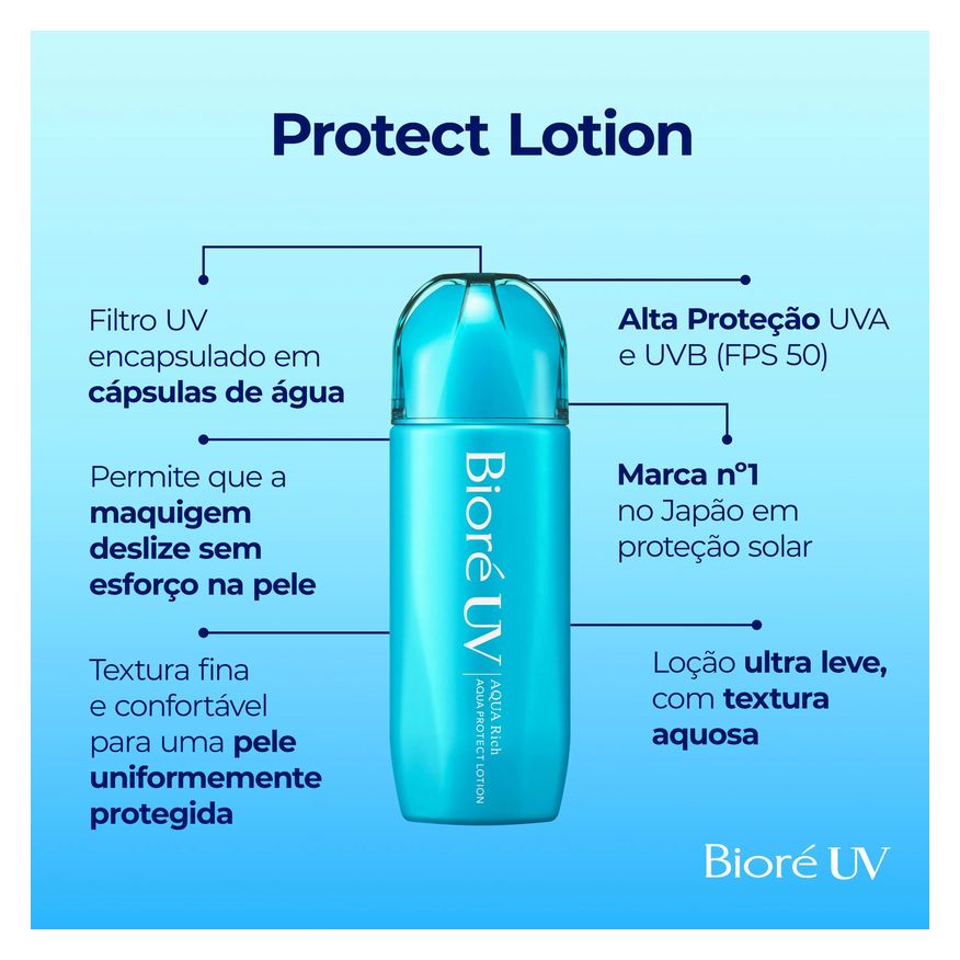 Solar Protetor FPS 50 Bioré UV Aqua Rich Aqua Protect Lotion 70ml