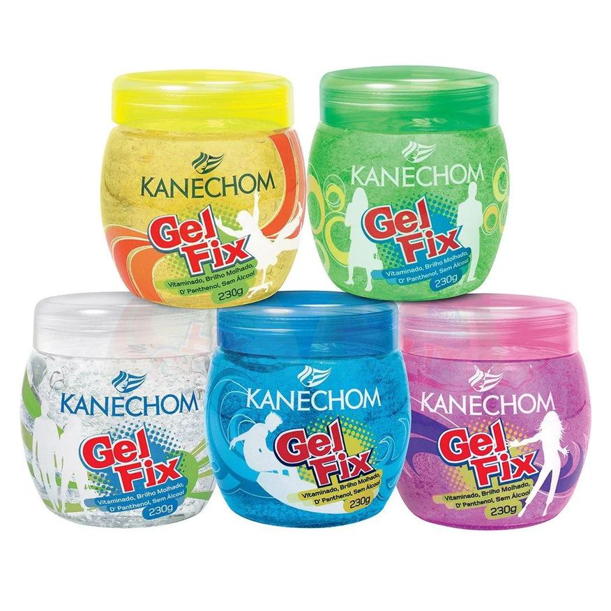 Kanechom Gel Fixador Sortido 230g - Embalagem com 24 unidades