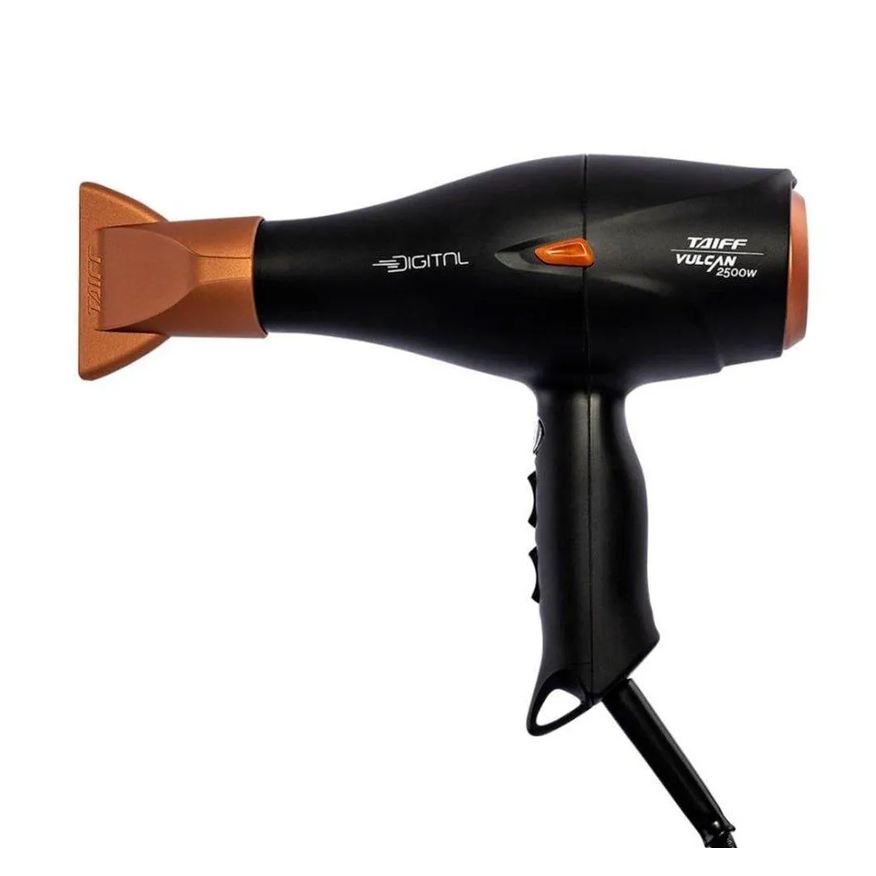Taiff Secador Vulcan Digital - 5 Temperaturas, 2500w, Preto/dourado 220