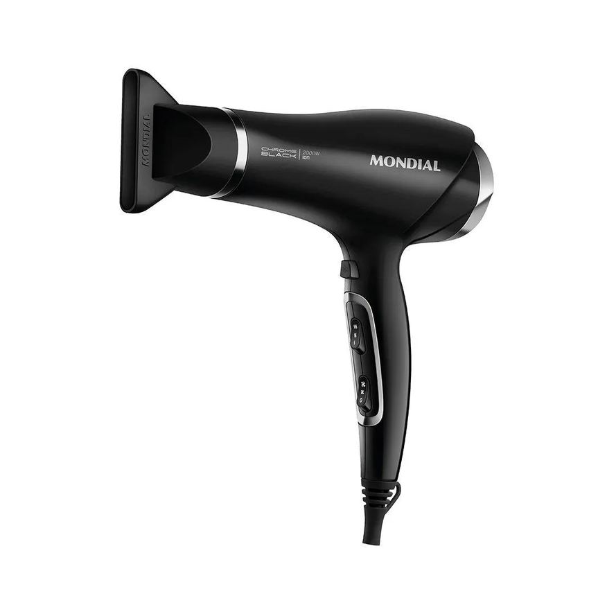 Mondial Secador de Cabelo Scn-04 2000w - 3 Temperaturas + 2 Velocidades, Preto/cromado 220