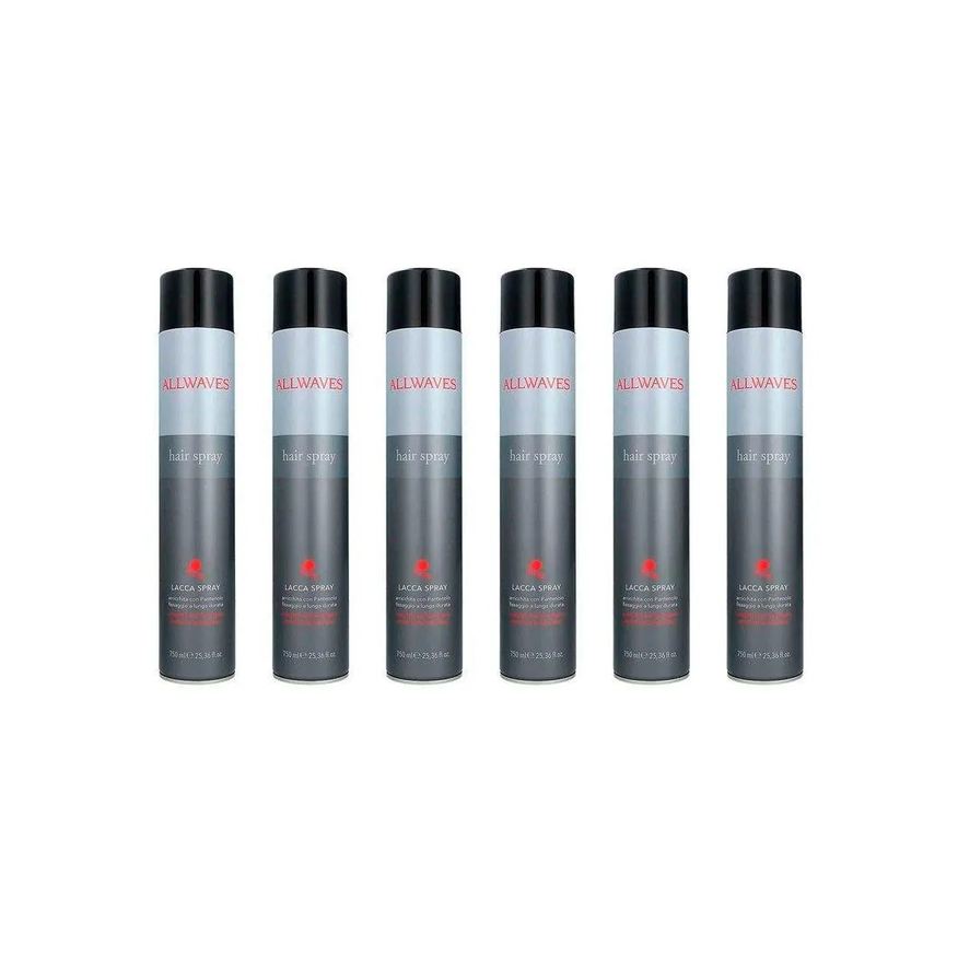 Allwaves 6 Sprays Fixadores Lacca Spray - 750ml