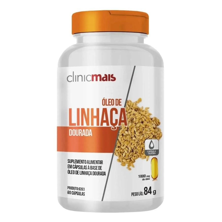 Clinic Mais Óleo de Linhaça Dourada 1000mg 60 cápsulas - Clinicmais