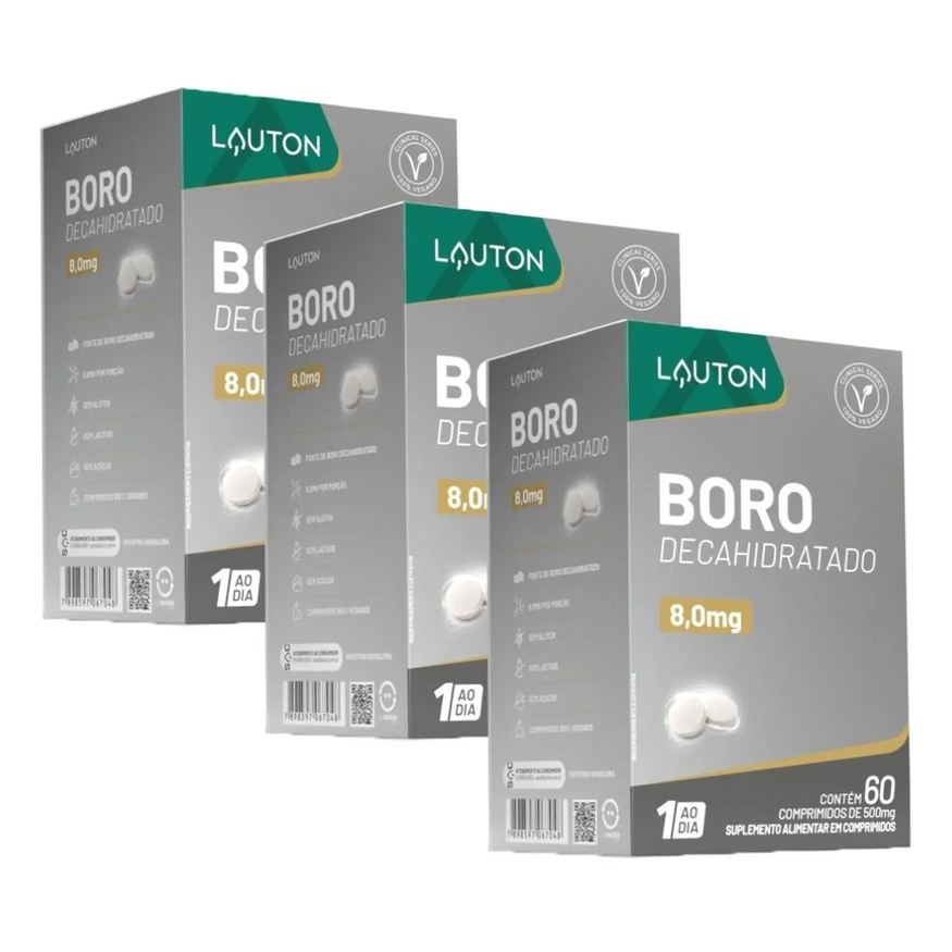 Lauton Kit 3x Boro Decahidratado 60 comprimidos