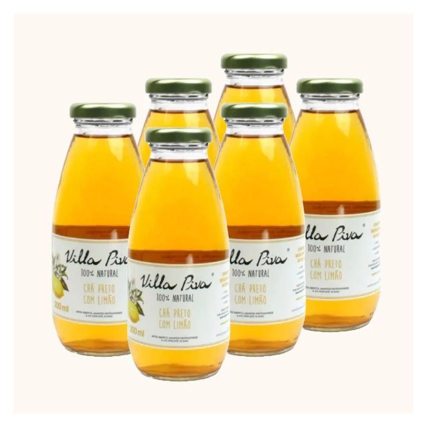 Villa Piva Kit 6x: Chá Preto com Limão Sem Açúcar 300ml