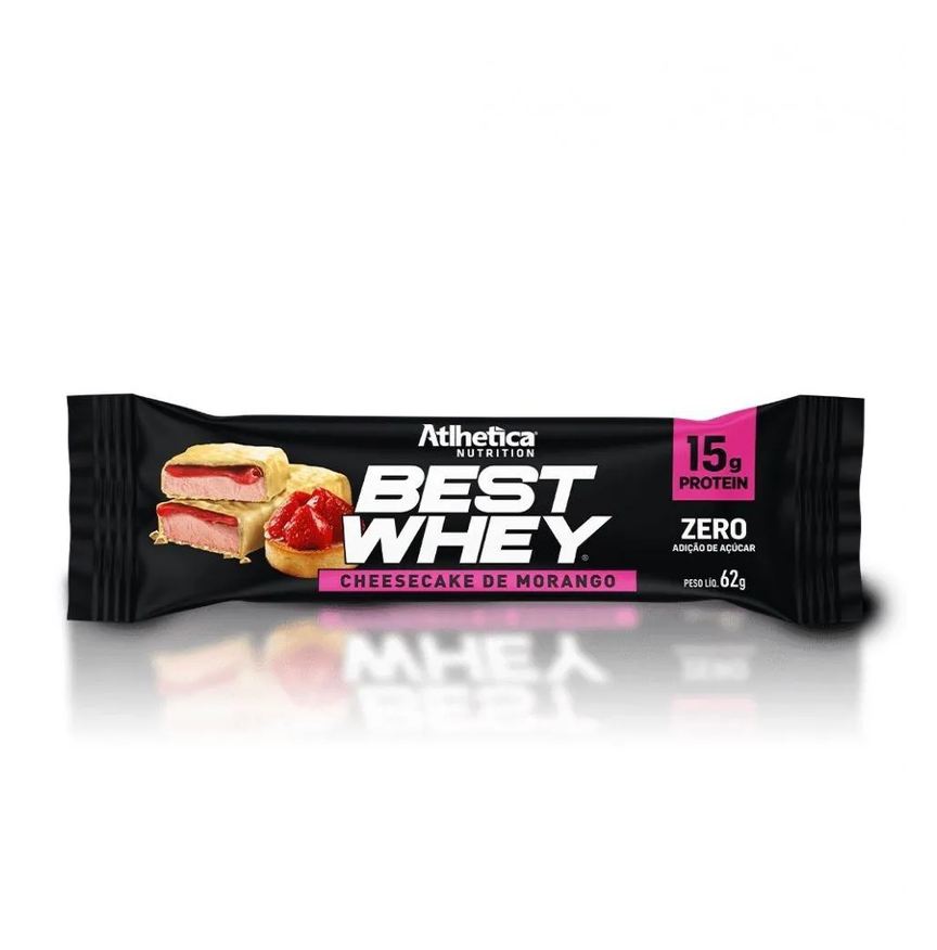 Atlhetica Nutrition Best Whey Bar (62g) - Sabor: Cheesecake de Morango