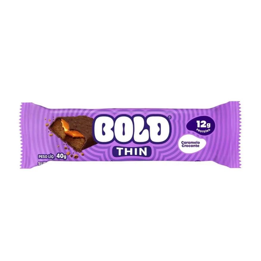 Bold Bar Thin (40g) - Sabor: Caramelo Crocante