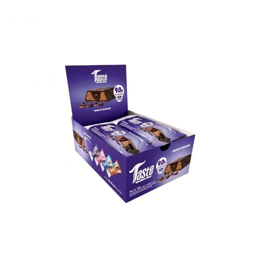 Mrs Taste Taste Cookie Bar Display (12 unidades 45g) - Sabor: Trufa de Chocolate