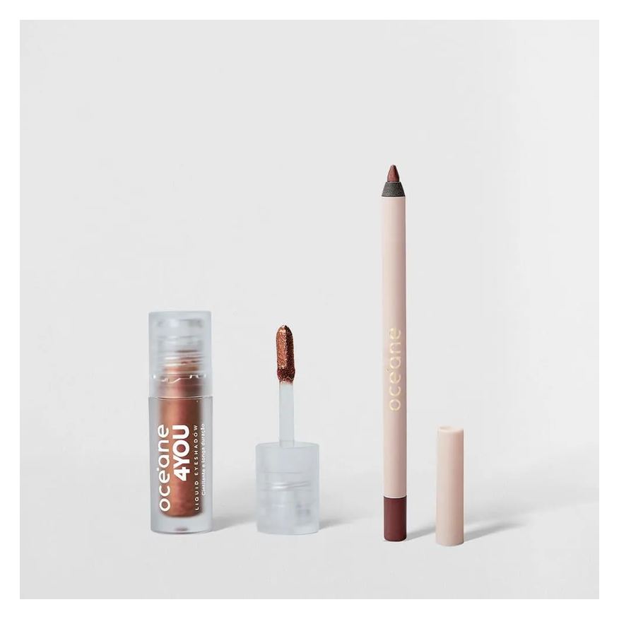 Océane KIT LáPIS PARA OLHOS COBRE + SOMBRA LIQUIDA OASIS (2 PRODUTOS)