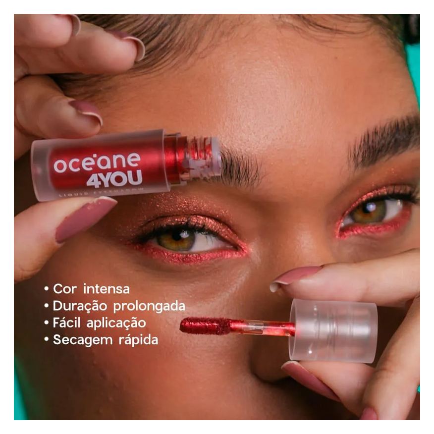Líquida Sombra Vermelha - Liquid Eyeshadow Lover 4you 2g