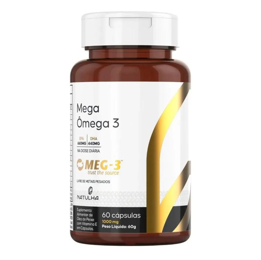 Natulha Mega Ômega 3 Meg-3® Epa 33% / Dha 22% 60 Softgels