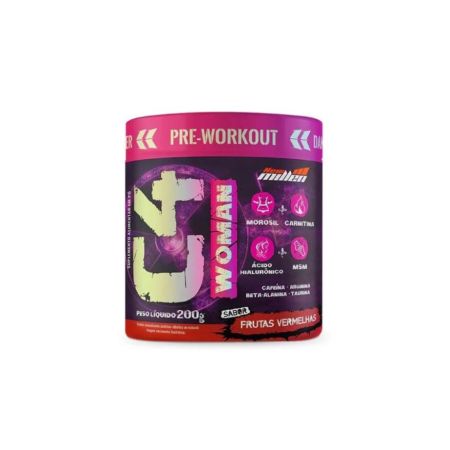 New Millen C4 Woman (200g) - Sabor: Frutas Vermelhas