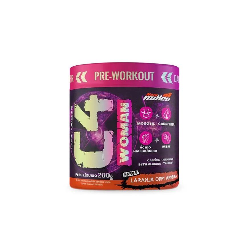New Millen C4 Woman (200g) - Sabor: Laranja com Amora