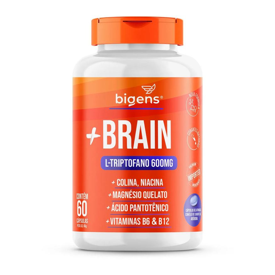 Bigens + Brain L-Triptofano 500mg/60 Cápsulas