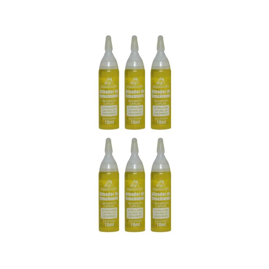 Maxi Hair Ampola de Vitamina Maxihair 10ml Ativa Crescimento - Kit C / 6un