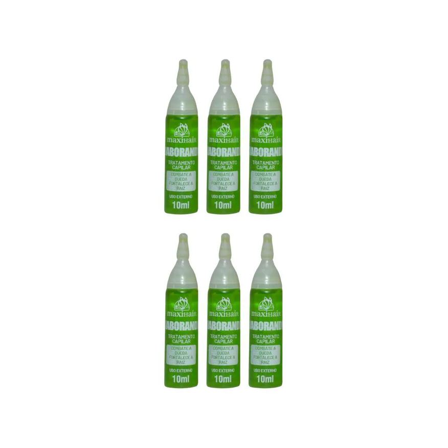 Maxi Hair Ampola de Vitamina Maxihair 10ml Jaborandi - Kit C / 6un
