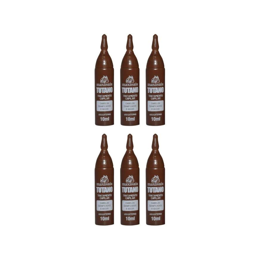 Maxi Hair Ampola de Vitamina Maxihair 10ml Tutano - Kit C / 6un