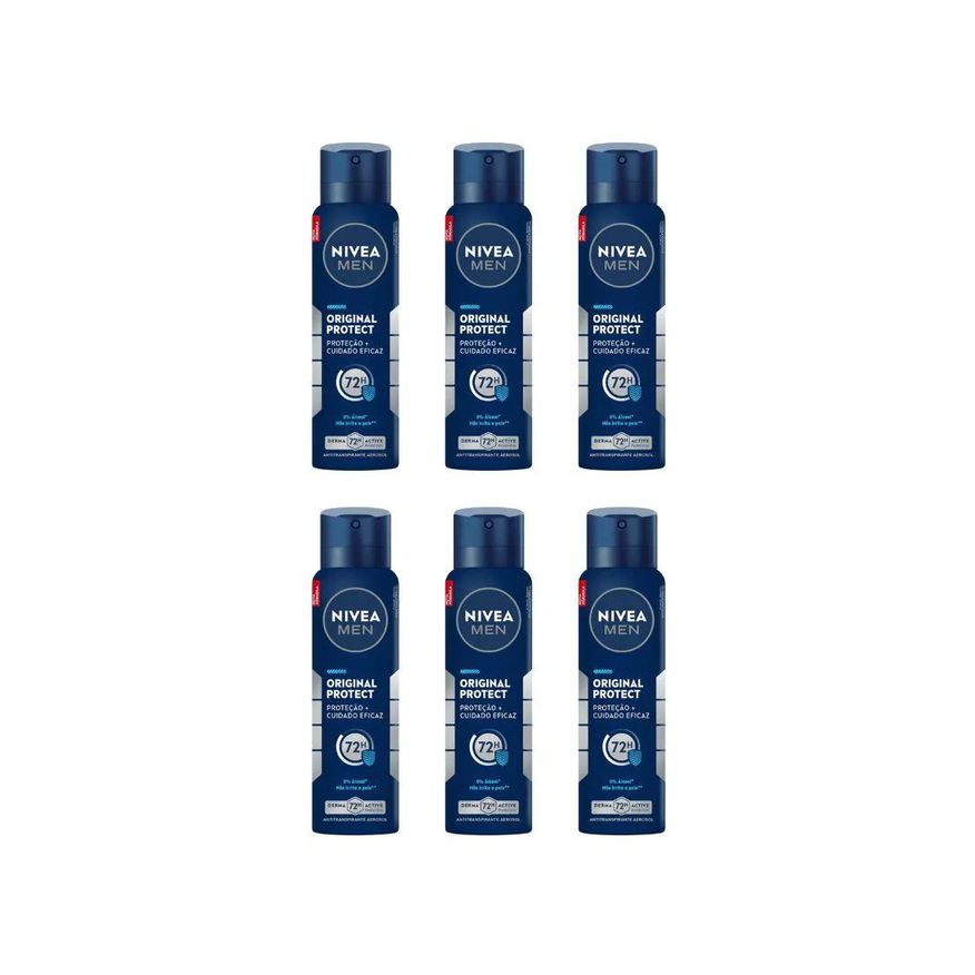Nivea Desodorante Aero 150ml Masc Original Protect - Kit C / 6un