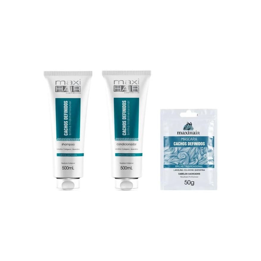 Maxi Hair Kit Cachos Definidos Maxihair Shampoo+cond+sache