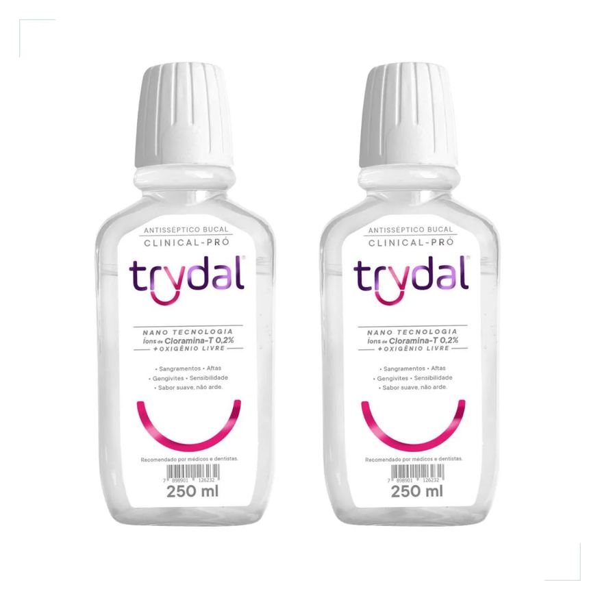 Trydal Kit Enxaguante Clinical-pro 250ml Duo Nanotecnologia Cloramina-t