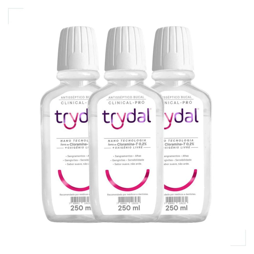Trydal Kit Família Enxaguante Cloramina-t Clinical-pro Nanotecnologia
