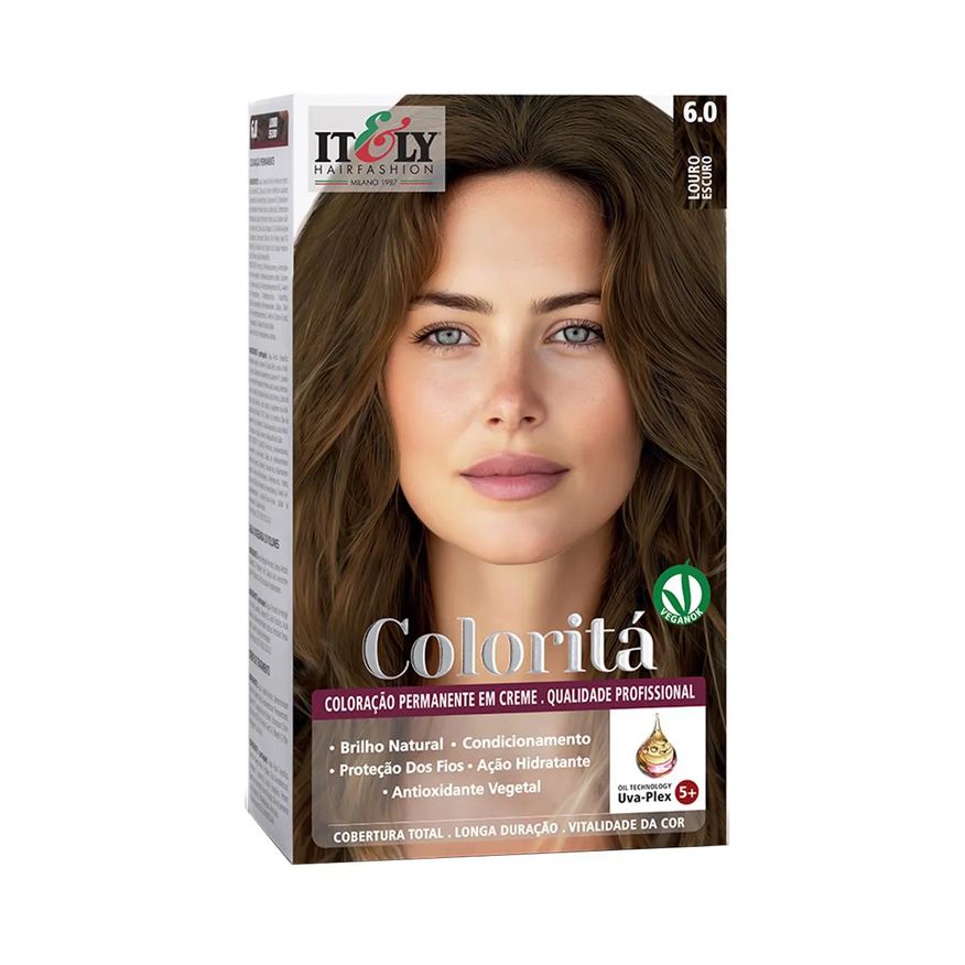 Itely Coloração em Creme Coloritá 1 Unidade - 6.0 Louro Escuro