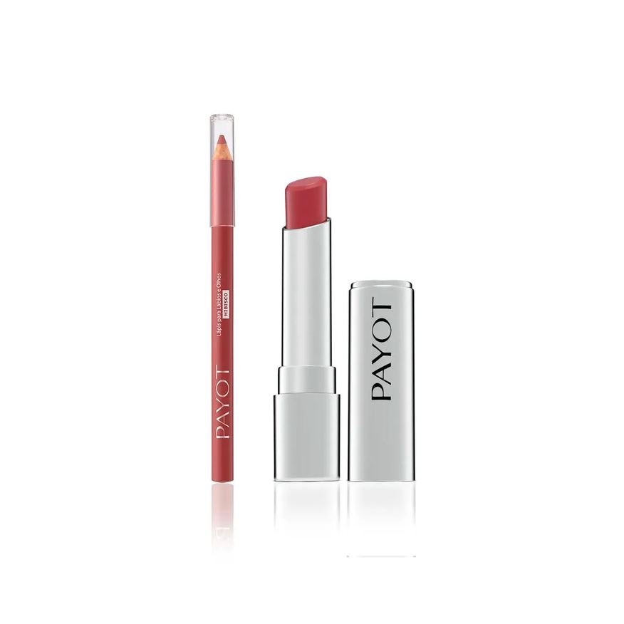 Payot Kit Labial - 2: Batom Rosa Queimado + Lápis Hibisco
